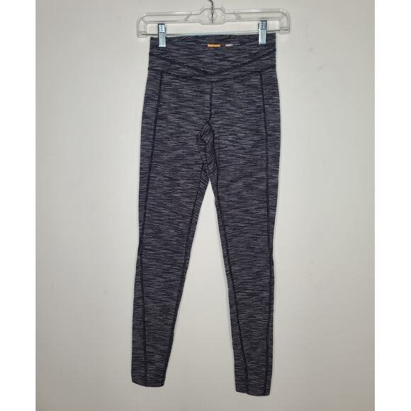 Lucy Hatha Collection black grey striped workout leggings - XS - Picture 1 of 7